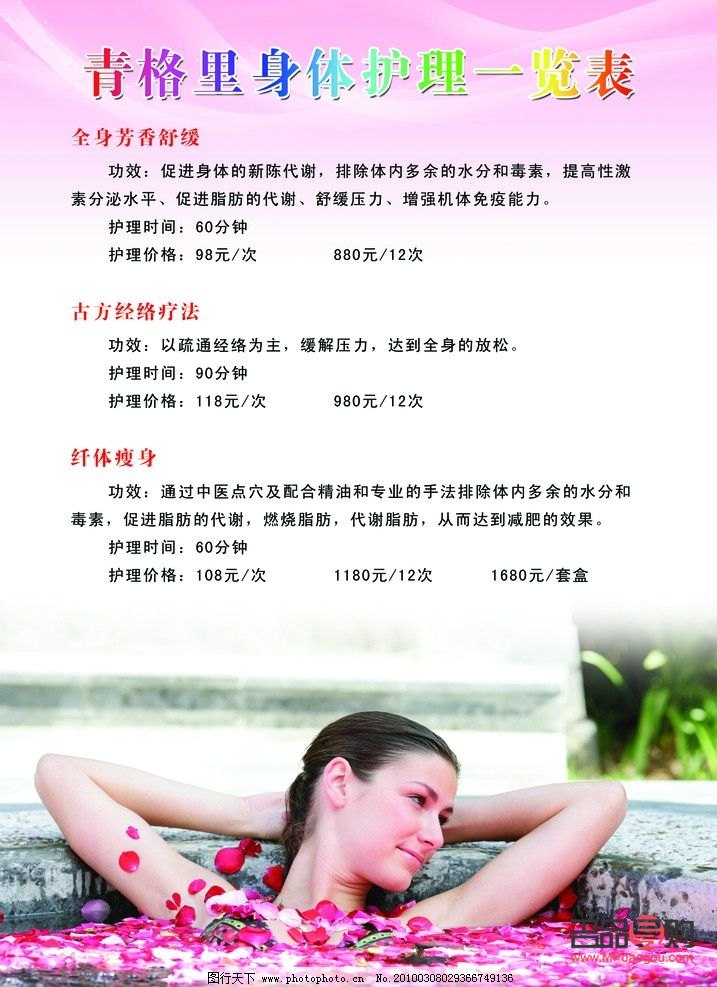 身体护理有几种项目(身体护理有几种项目类型)