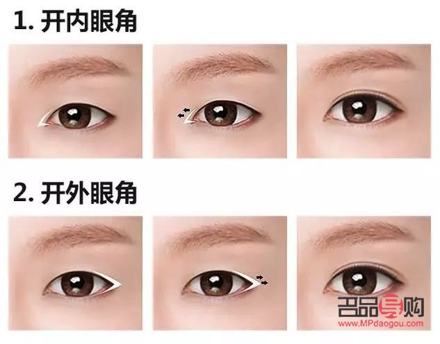 开内外眼角对比图(开内外眼角对比照片图)