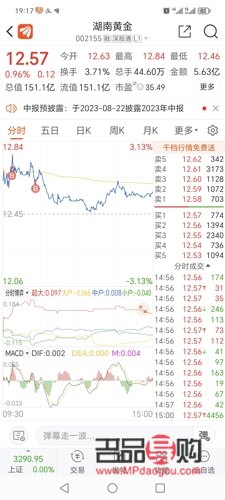 湖南黄金股票行情东方财富网(湖南黄金股票行情东方财富网)