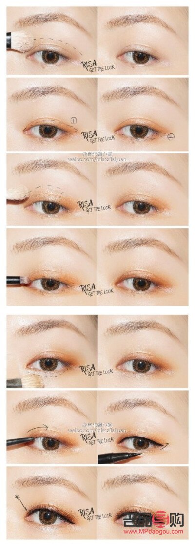 怎么画眼线单眼皮