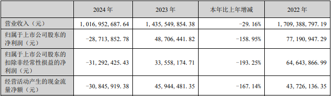 播恩集团2024年财报关键数据