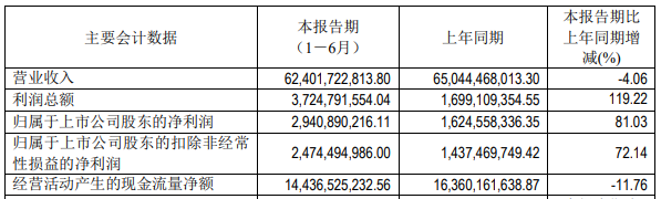 赛力斯上半年营收降4.1%销量降15.8% 净利增81%