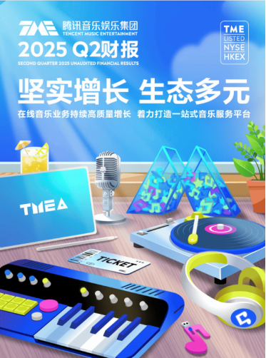 腾讯音乐2025Q2业绩增长坚实，首席执行官梁柱：在线音乐业务实现稳健增长
