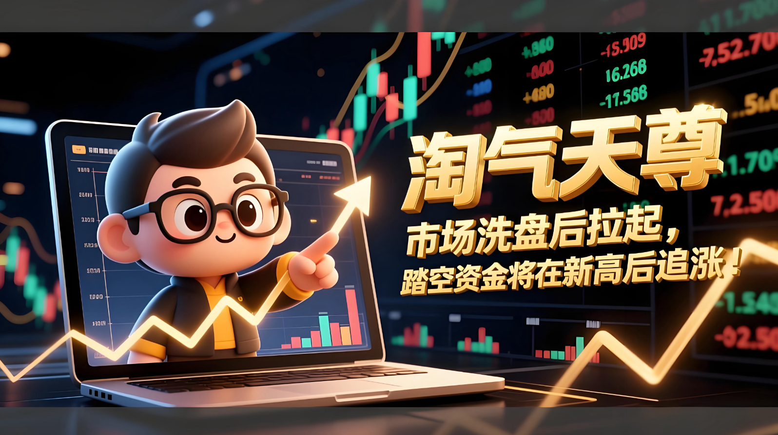 淘气天尊：市场洗盘后拉起，踏空者将在新高后追涨！