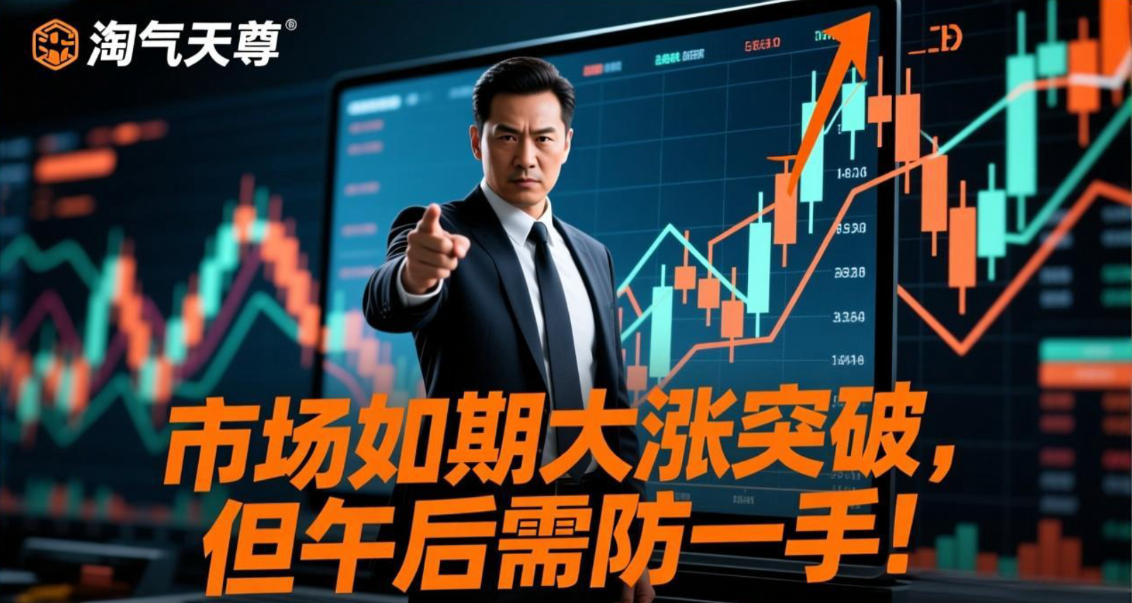 淘气天尊：市场如期大涨突破，但午后需防一手！