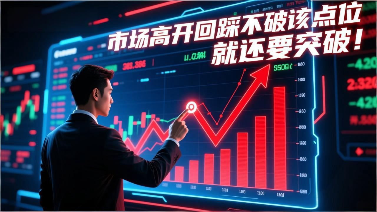 淘气天尊：市场高开回踩不破该点位就还要突破！