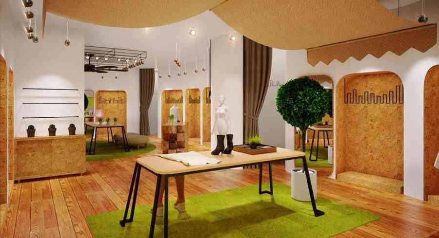 女装店服装店设计案例效果图