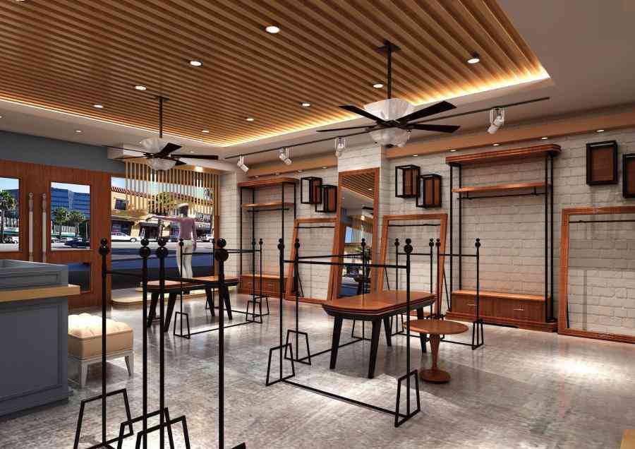 女装店服装店设计案例效果图