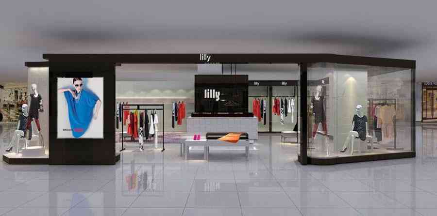女装店服装店设计案例效果图
