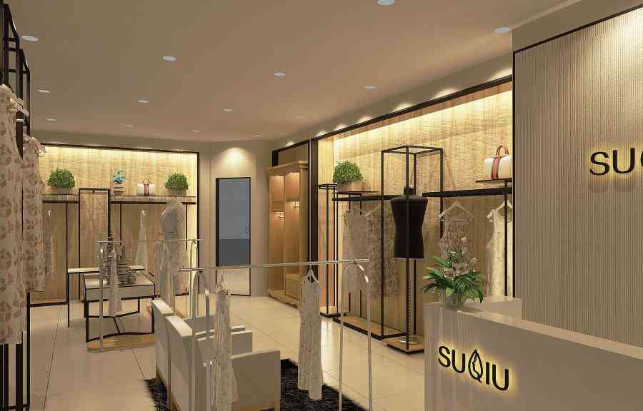 女装店服装店设计案例效果图
