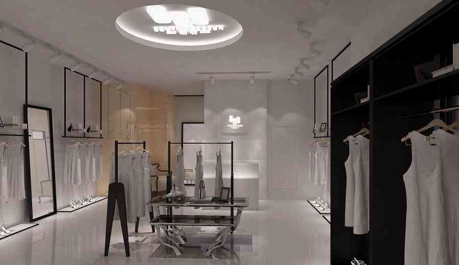 女装店服装店设计案例效果图