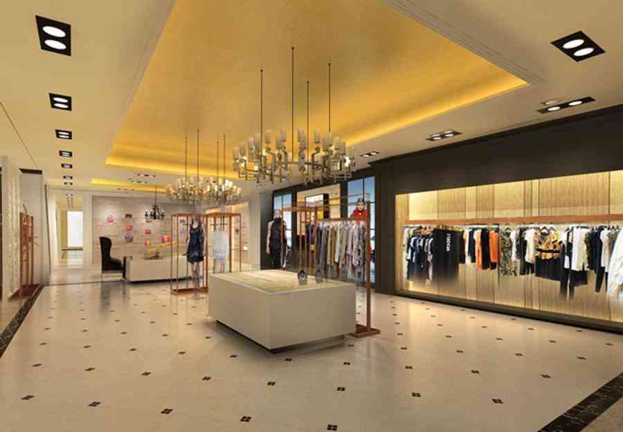 女装店服装店设计案例效果图