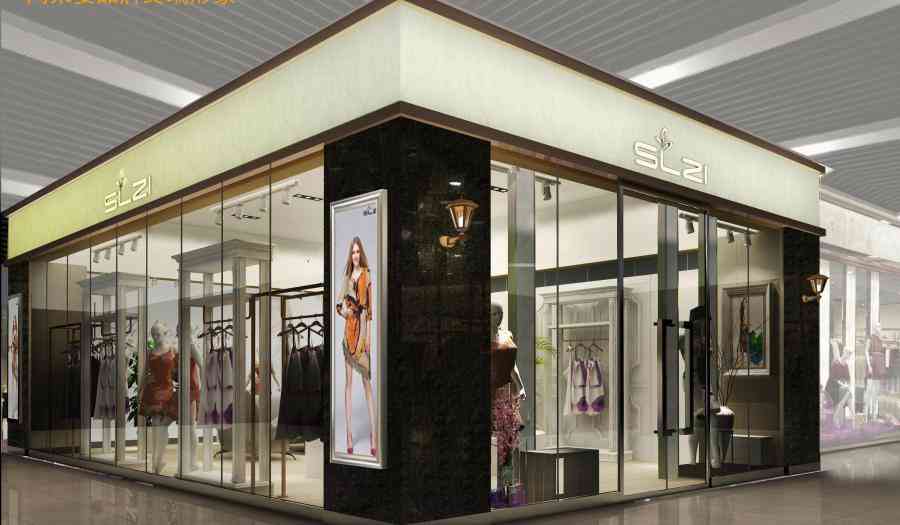 女装店服装店设计案例效果图