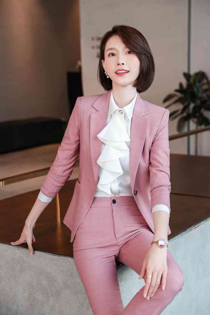 职业装女2020新款气质女神范春季上衣女韩版气质套装
