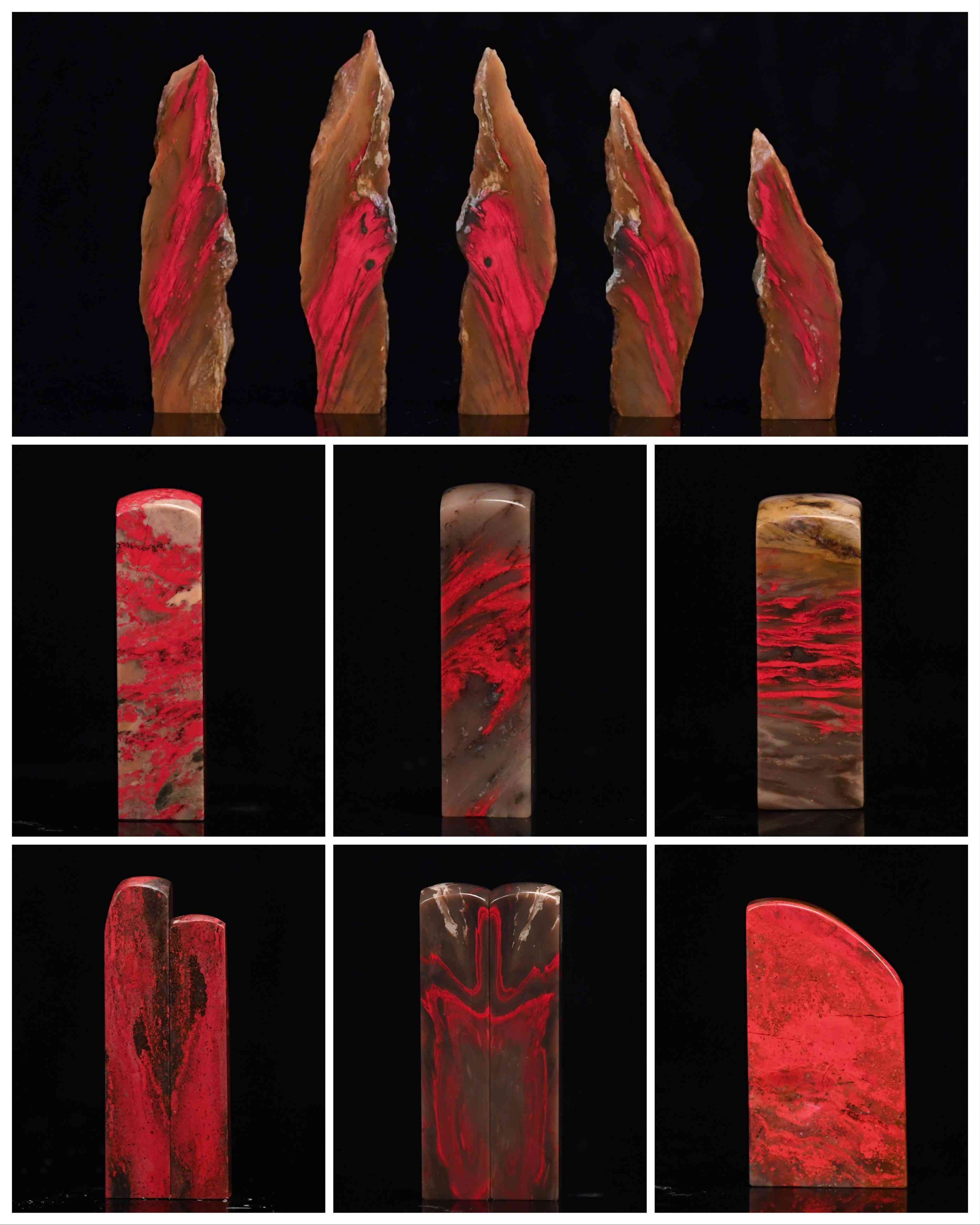 昌化鸡血石雕(昌化鸡血石雕刻打磨过程)