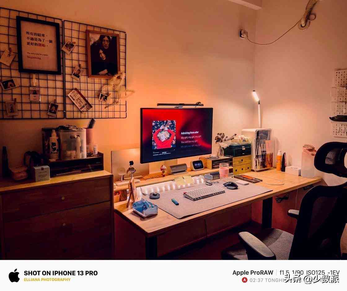 桌面化妆品收纳原木色桌子(网红木质桌面整理化妆品收纳盒)插图5