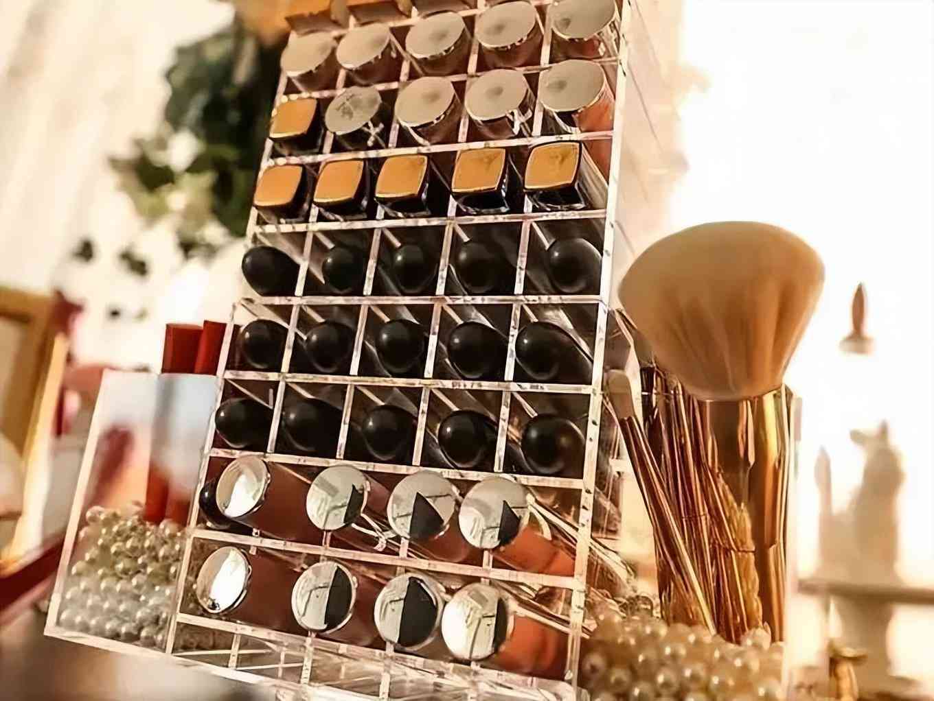 移动化妆品置物架(产品置物架)插图1