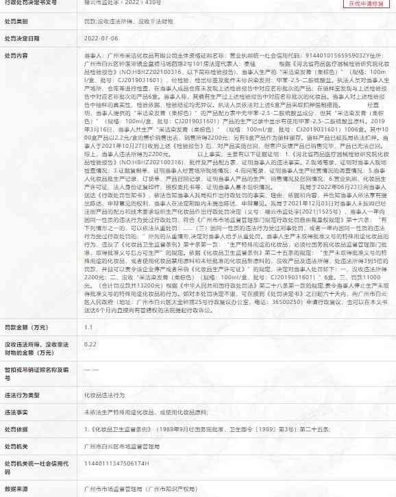 2021新化妆品抽检处罚(2021年化妆品处罚条例46条)插图3