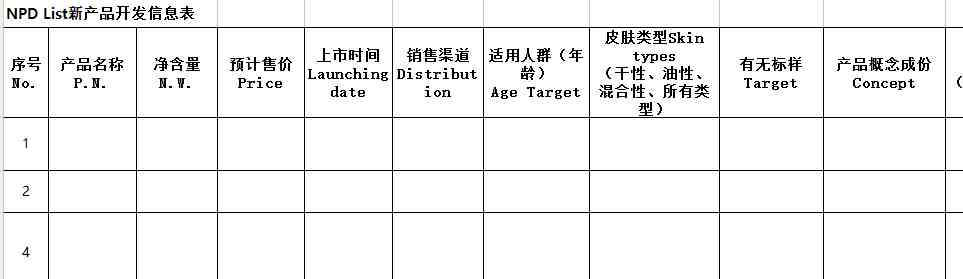 化妆品店价格定位表模板(化妆品报价单模板)插图1 化妆品店价格定位表模板(化妆品报价单模板)插图1