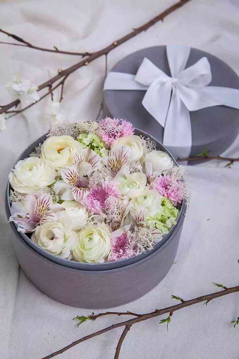 化妆品生日花盒图片高清(化妆品生日花盒图片高清大图)