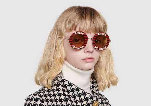 圆形镜框太阳眼镜