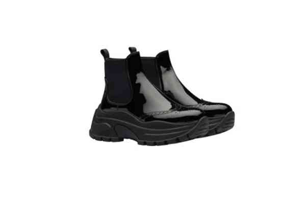 漆皮短靴 漆皮短靴