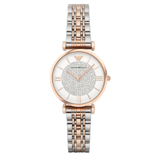 Emporio Armani/安普里奥阿玛尼满天星手表 佟丽娅明星同款 钢质表带时尚休闲石英女士腕表 AR1926