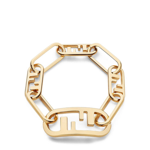 FENDI/芬迪  O’LOCK系列 金色金属Fendi O'Lock镂空图案锁扣手链8AH317B08F0CFK