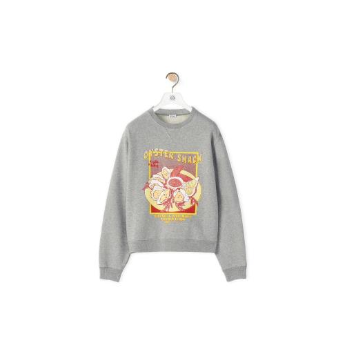  LOEWE罗意威 22年秋冬 女士 长袖衬衫 Oysters print sweatshirt in cotton S359Y24X19-1440