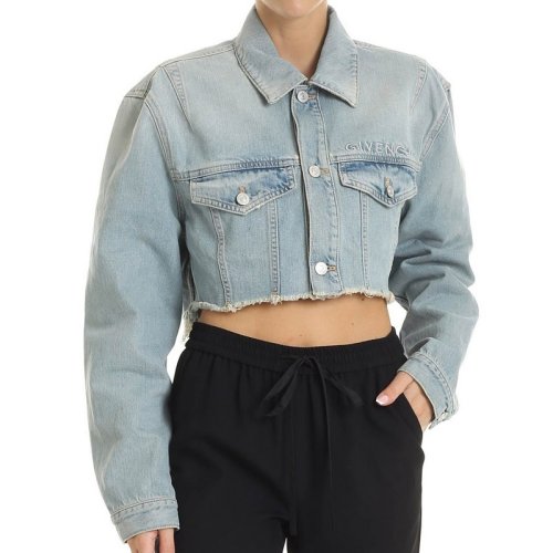 Givenchy/纪梵希 女士蓝色棉质夹克 BW006Q50AM452