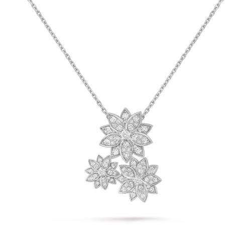  VCA梵克雅宝 22年秋冬 女士 吊坠 Pendentif Lotus， 3 fleurs VCARP7TG00