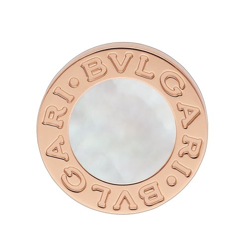 BVLGARI/宝格丽 BVLGARI系列 单只 圆形18K金玫瑰金镶白贝母  中性耳钉 354732