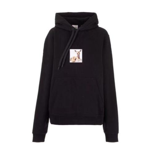 BURBERRY/博柏利  黑色连帽套头小鹿印花卫衣 8024655男女同款