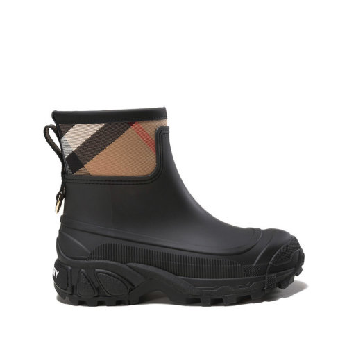 BURBERRY/博柏利 【22秋冬新款】 女款靴子短靴雨靴雨鞋黑色/典藏米色格纹 80601041