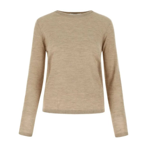 MaxMara/麦丝玛拉 女士纯色羊绒圆领长袖上衣针织杉套头衫 13661319-600 多色可选