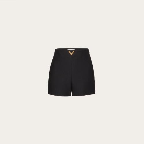  VALENTINO华伦天奴 22年秋冬 女士 短裤 SHORT EN CREPE COUTURE VGOLD 2B3RF1V51CF0NO