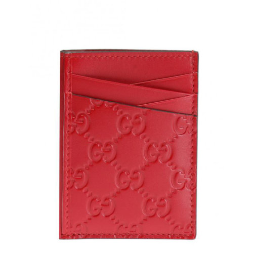 GUCCI/古驰 古琦女包 女士 红色皮革时尚小型皮具卡片夹 495015 CWC1R 6433