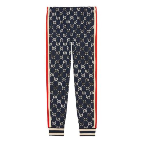  GUCCI古驰 22年秋冬 男士 GG提花慢跑长裤 496920 X9V05 4245