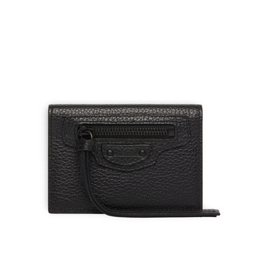 Balenciaga/巴黎世家 NEO CLASSIC系列 男士黑色粒面小牛皮哑光表面钱包64010715Y071000