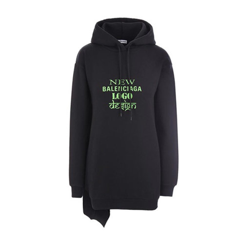 Balenciaga/巴黎世家 20春夏 女装 服装 连帽抽绳黑色棉质 女士卫衣 518236-TYK47