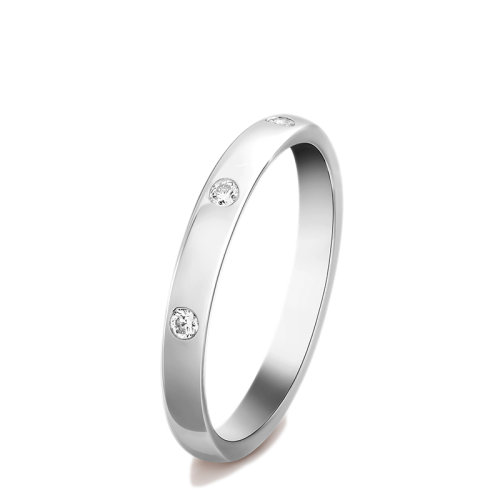 Van Cleef & Arpels/梵克雅宝 经典Alliance Tendrement系列 铂金镶嵌3颗钻石Etoiles戒指简约婚戒VCARO9Y600