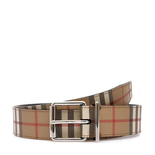 BURBERRY/博柏利 男款热塑性聚氨酯/织物/皮革针扣式皮带腰带 80241841