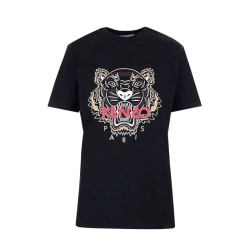  KENZO/高田贤三 女士黑色棉质短袖T恤 FB62TS9124YE 99 PLFSX