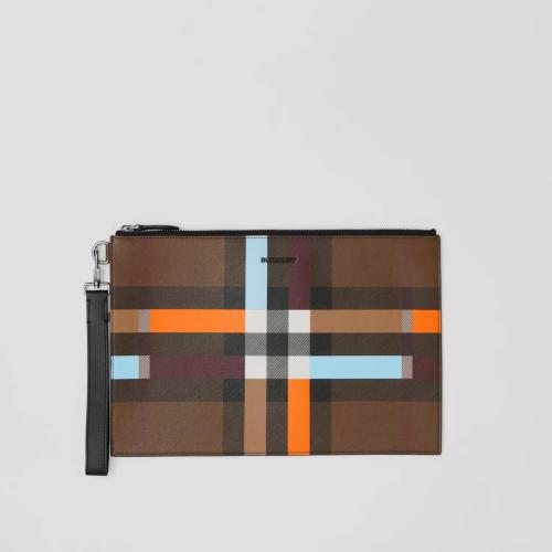  BURBERRY 22年秋冬 男士 拼色拉链收纳袋 80628771