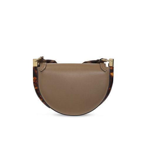  FENDI/芬迪 双F装饰肩带时尚百搭棕色皮革单肩斜挎包 8BT346-AGWZ-F11WP