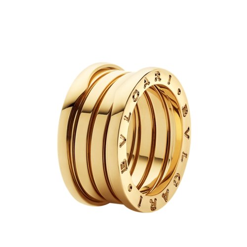 BVLGARI/宝格丽 B.zero1系列18K金黄金 宽版弹簧戒指  323540