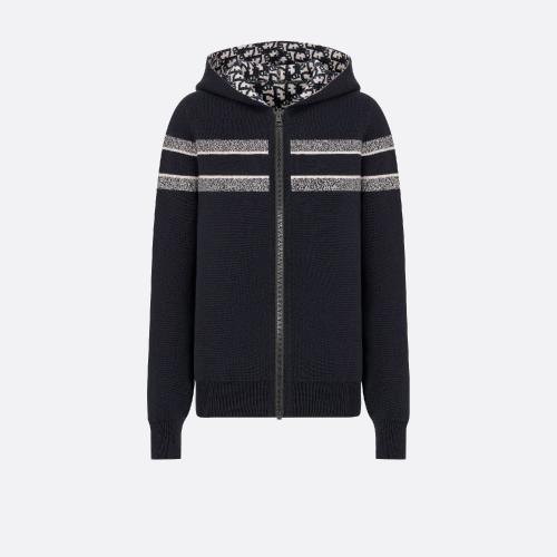 DIOR迪奥 22年秋冬 女士 卫衣 连帽双面拉链开衫 054G12AM055_X5820 预定商品1-3周发货
