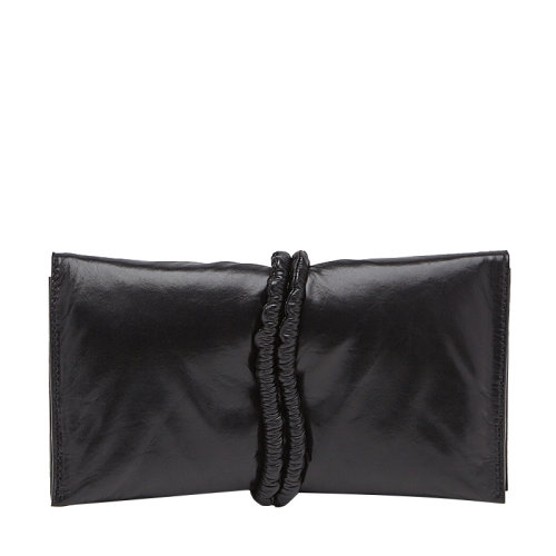 Bottega Veneta/葆蝶家 BV  女士黑色牛皮对折拉链零钱包手拿包钱包女包  629584-VA9A2-8803