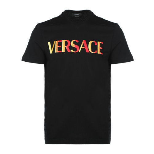 VERSACE/范思哲22春夏刺绣徽标男士短袖T恤10039821A02828