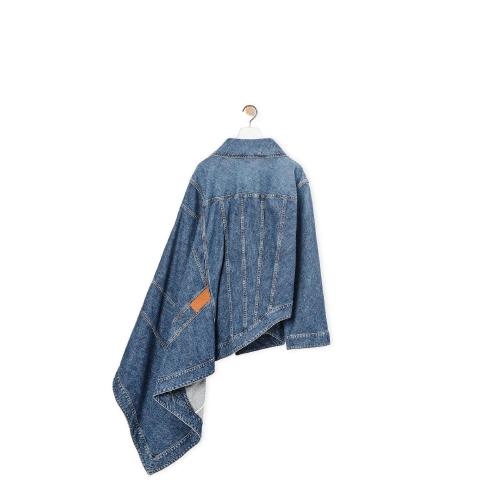  LOEWE罗意威 22年秋冬 女士 夹克 Asymmetric jacket in denim S540Y50X15-5400